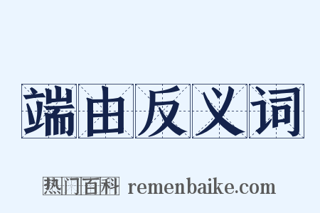 端由反义词是什么意思的图片